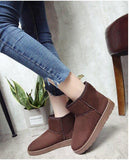 Women Waterproof Boots Dark Brown